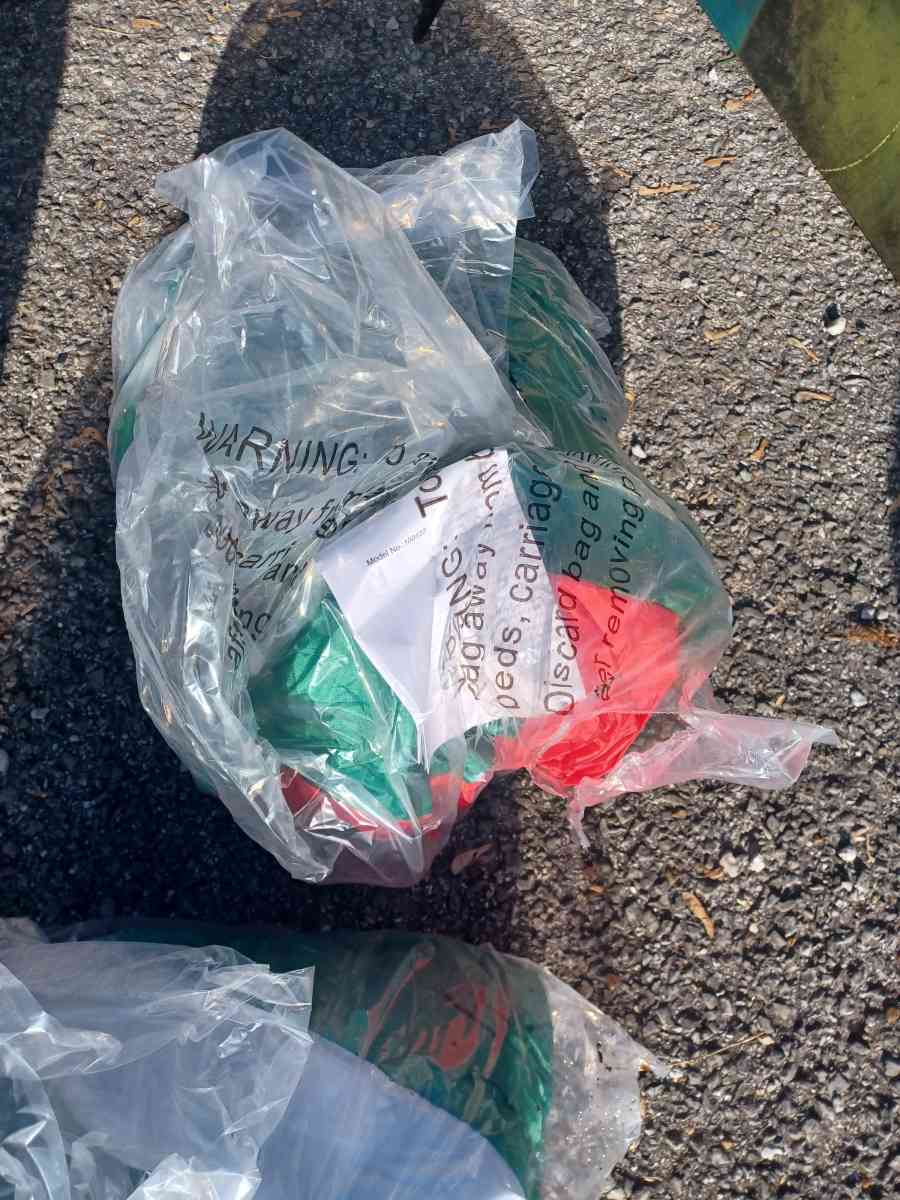 blow up Santas on an airplane