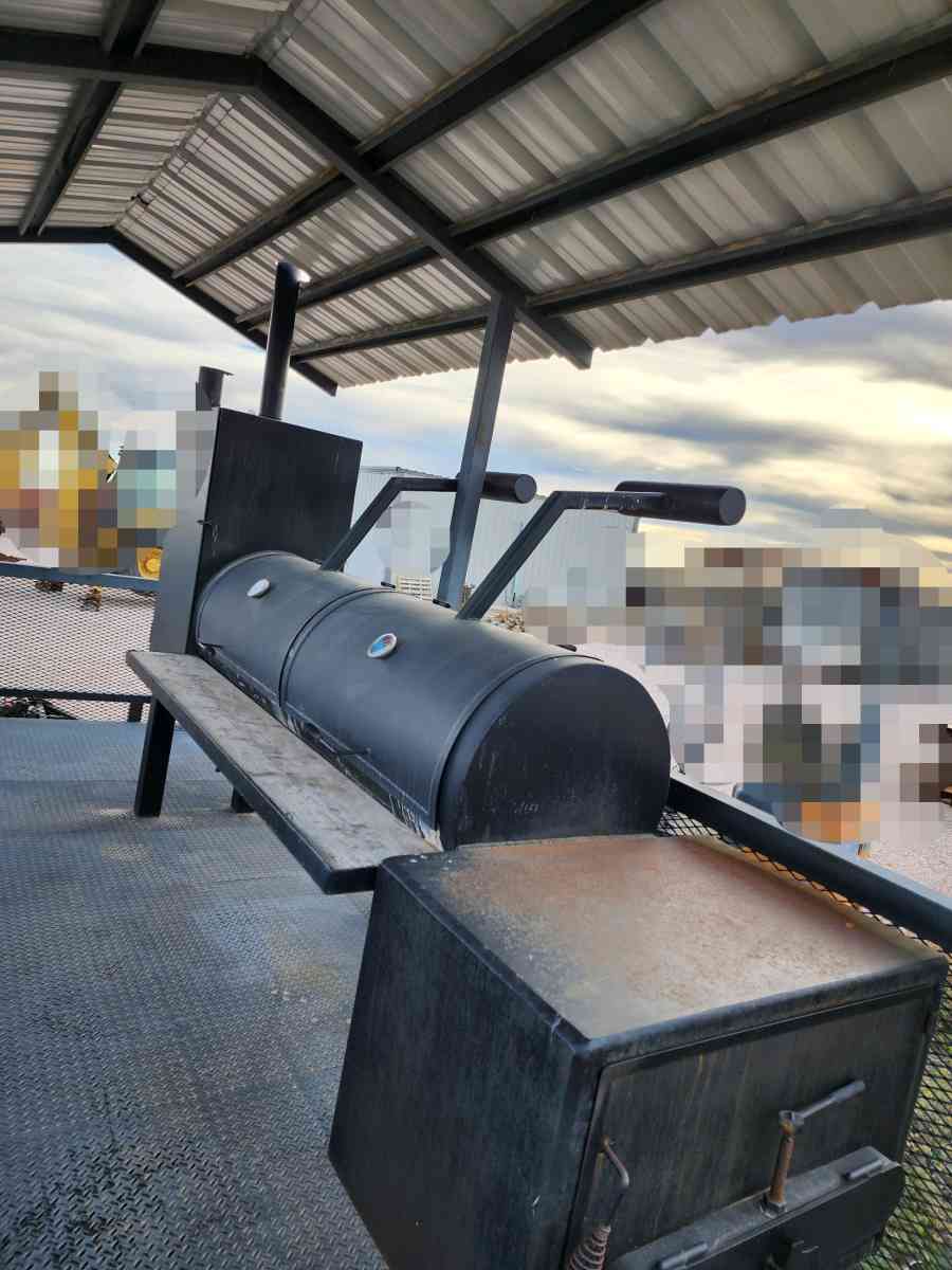 BBQ pit with trailer