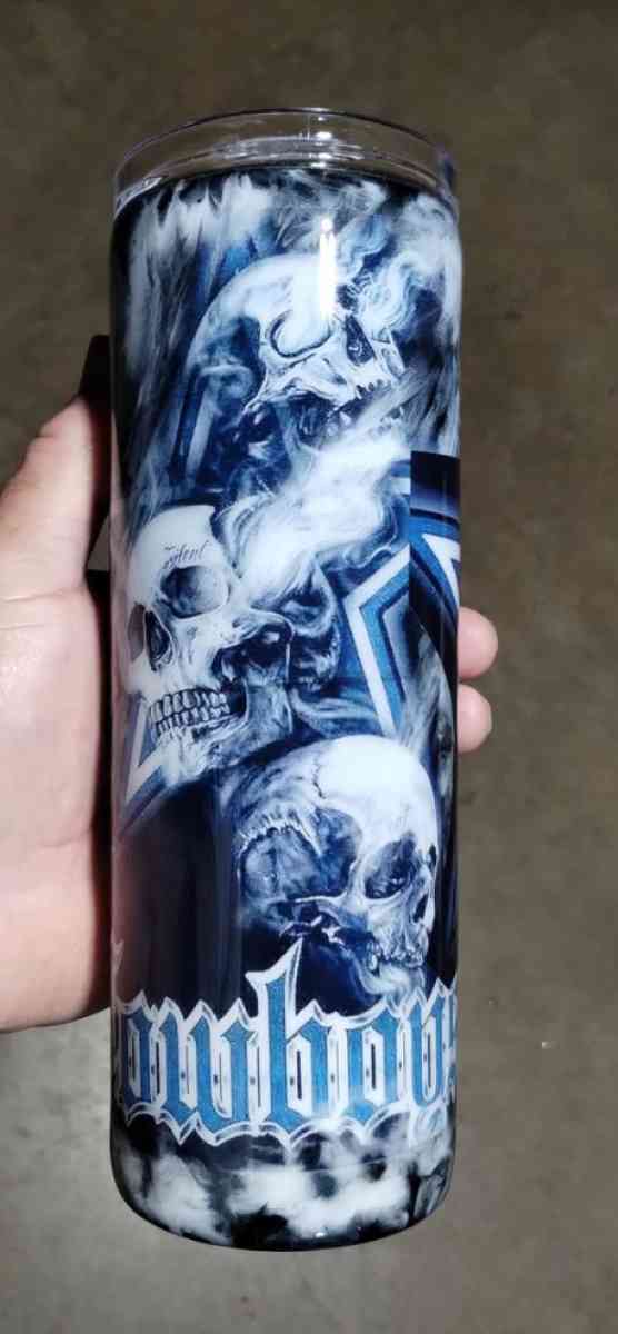 20 oz Stainless Steel Costom Skull Tumbler