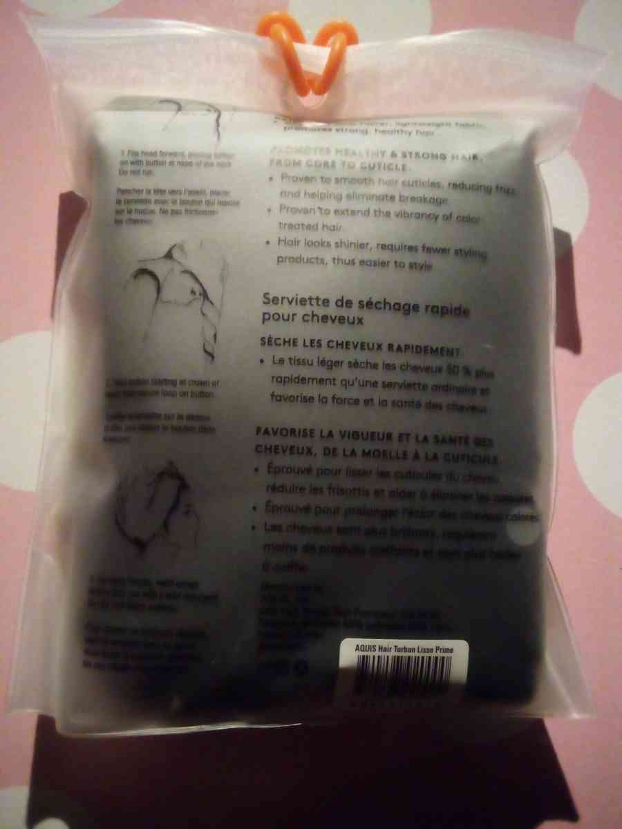 Aquis Prime Lisse Rapid Dry Hair Turban and Water Defense Pr