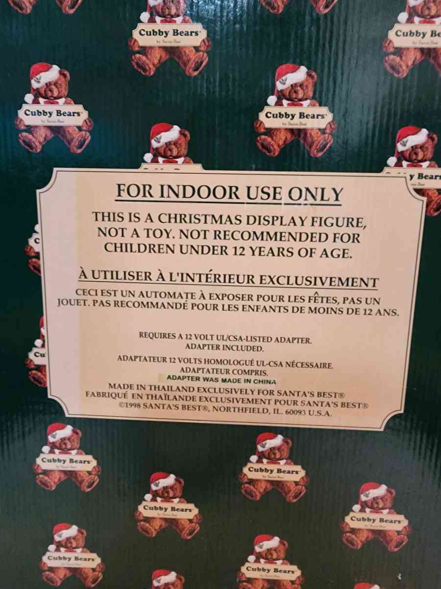 Vintage Cubby Bears By Santas Best