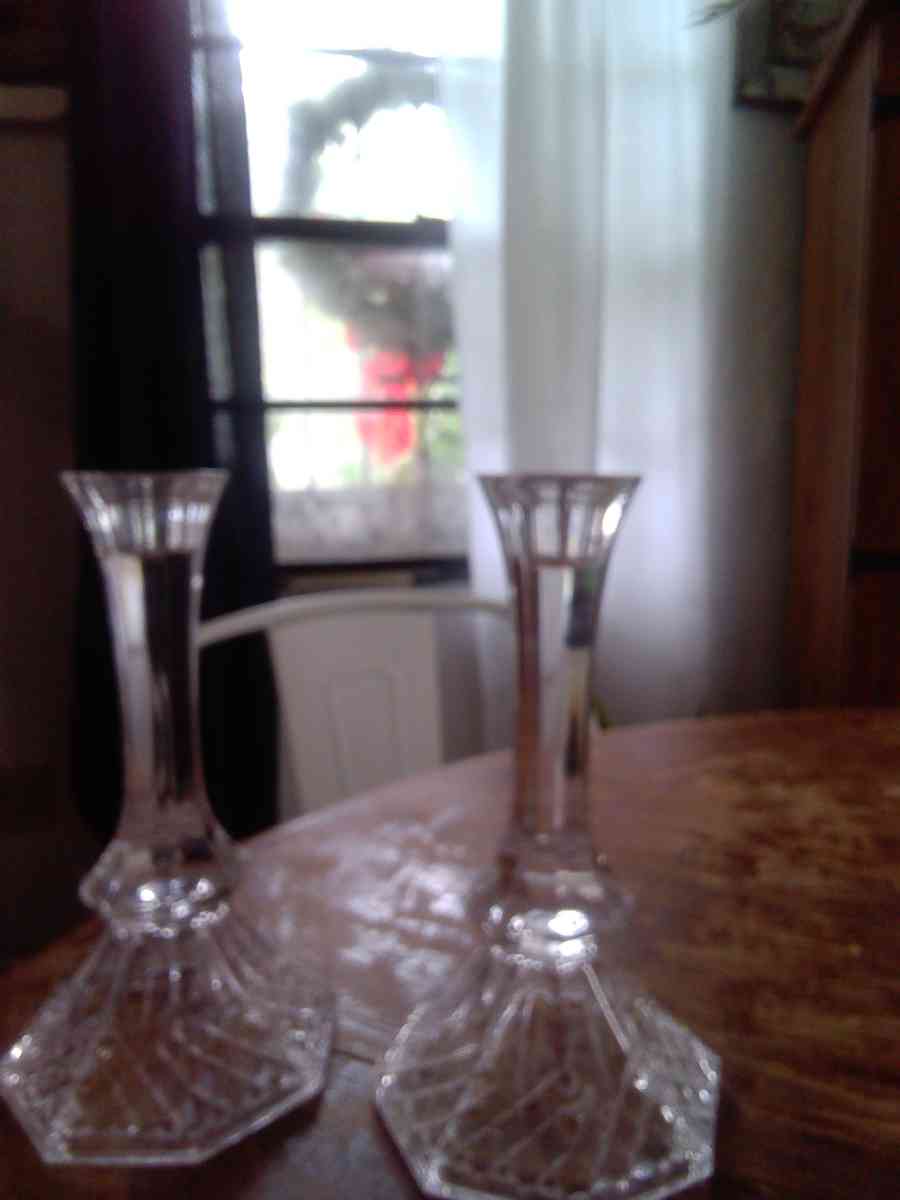 crystal candle holders