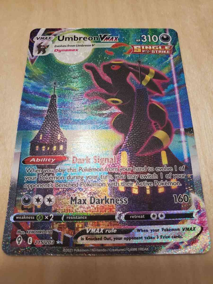 Umbreon VMAX Alternate Art Secret Rare  215203  Evolving Ski