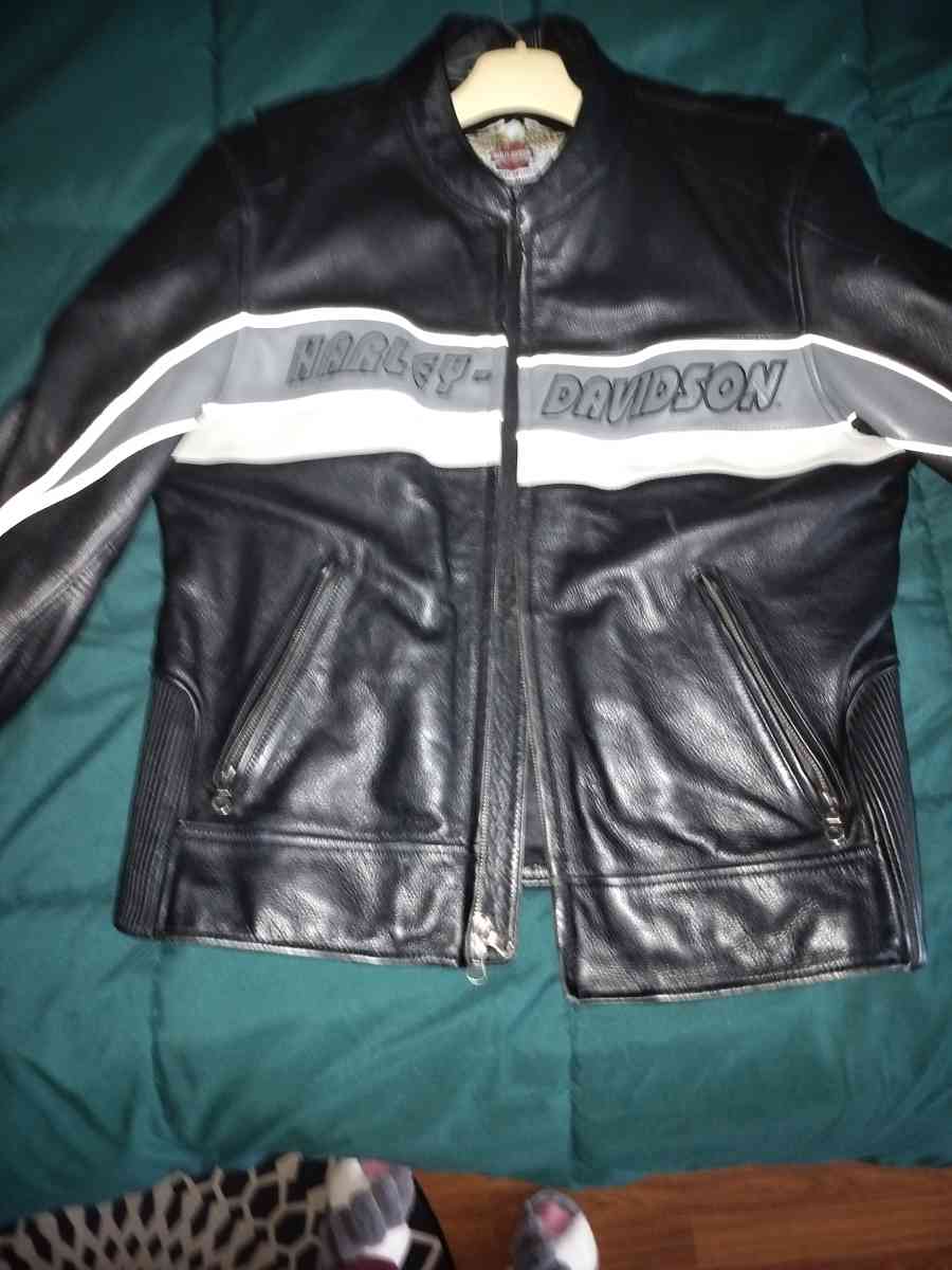 Mens leather HarleyDavidson coat