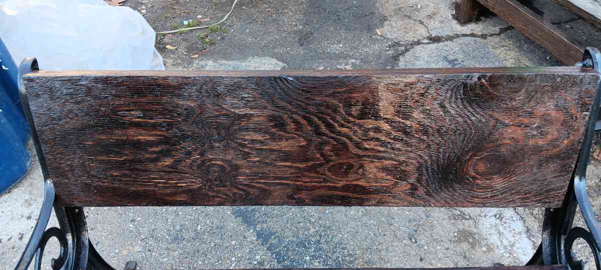 Wood and Cast Iron Bench