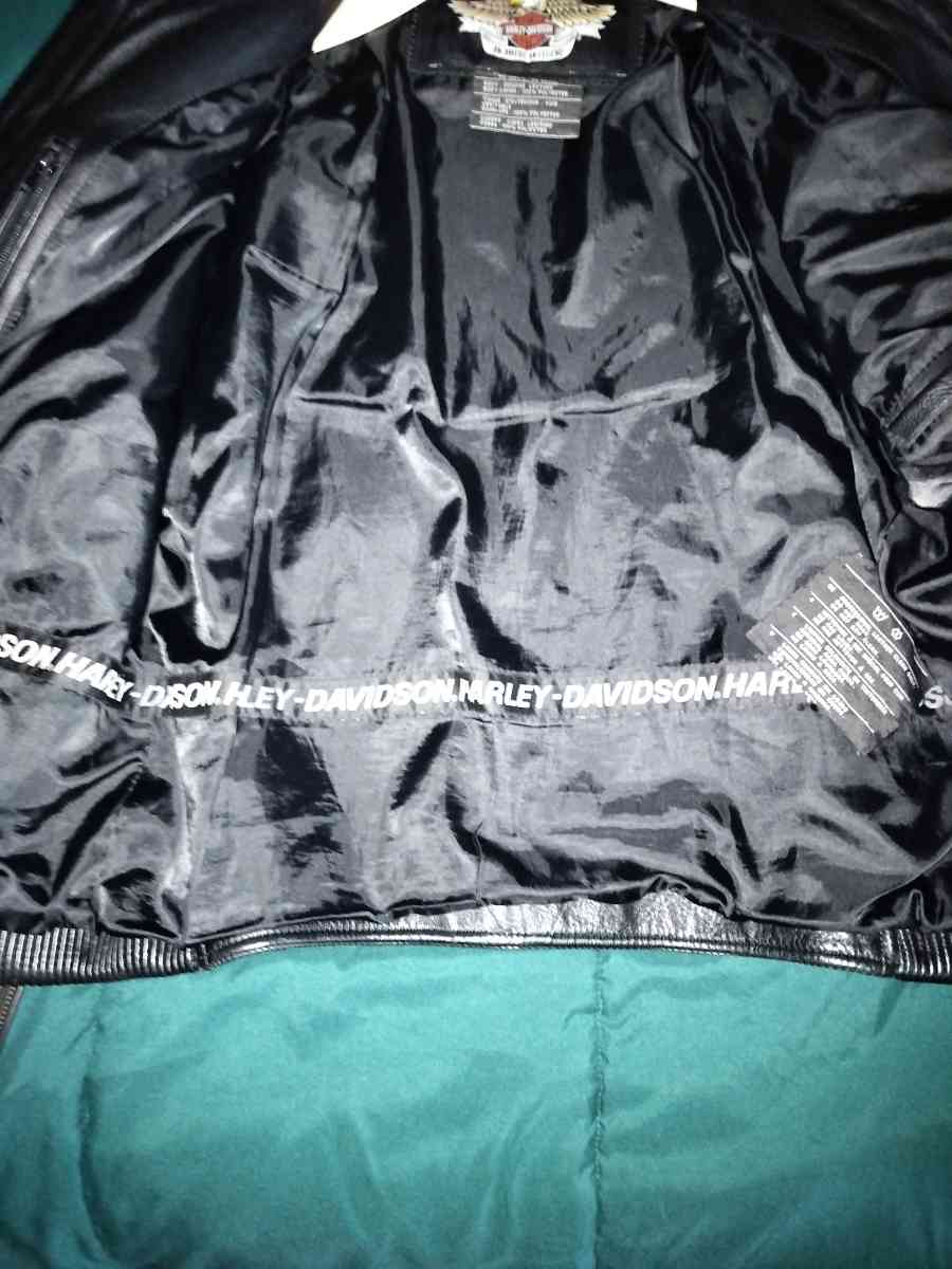 Mens leather HarleyDavidson coat