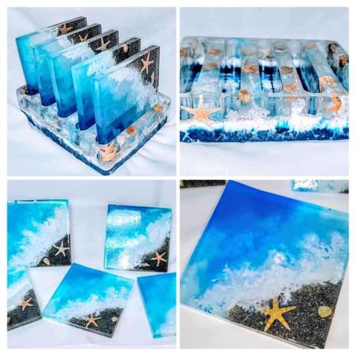 Set of Beach Scene Coasters