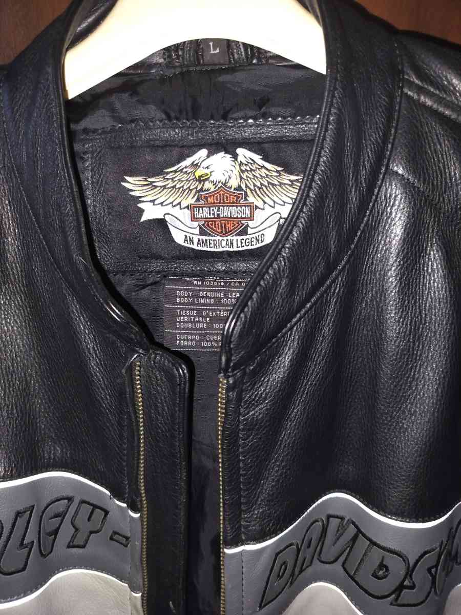 Mens leather HarleyDavidson coat