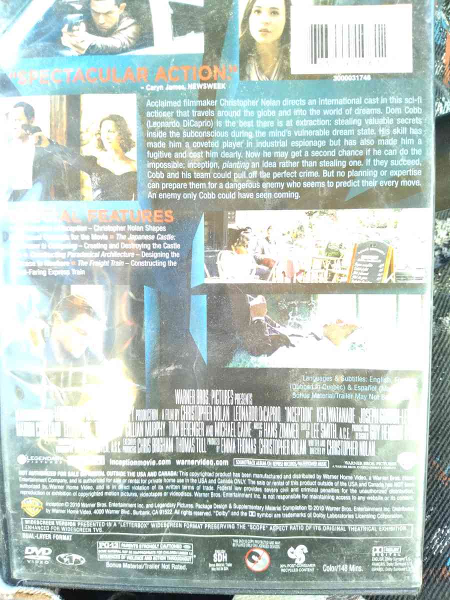 2010 Inception DVD Video