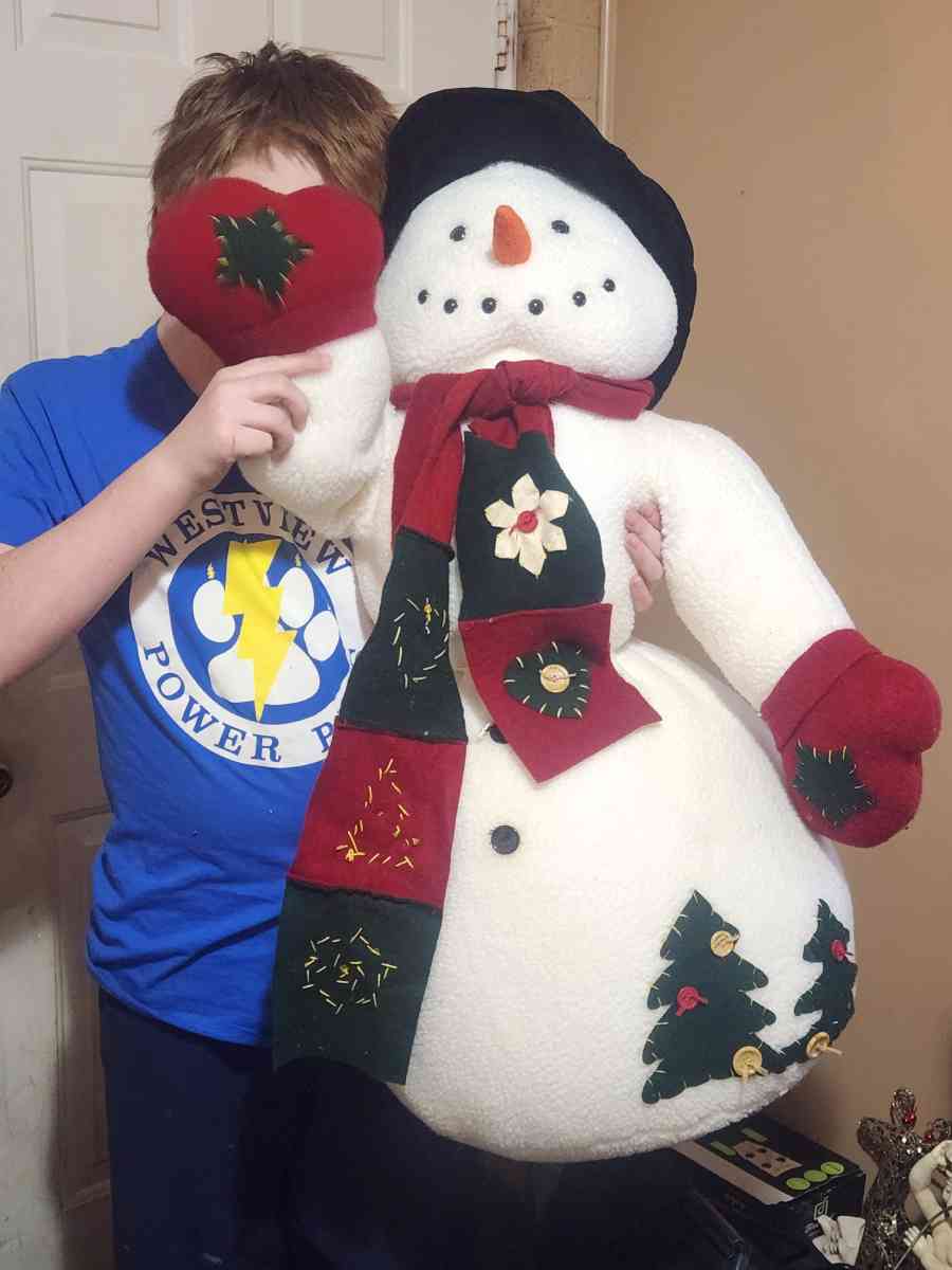 Vintage 3ft tall Snowman