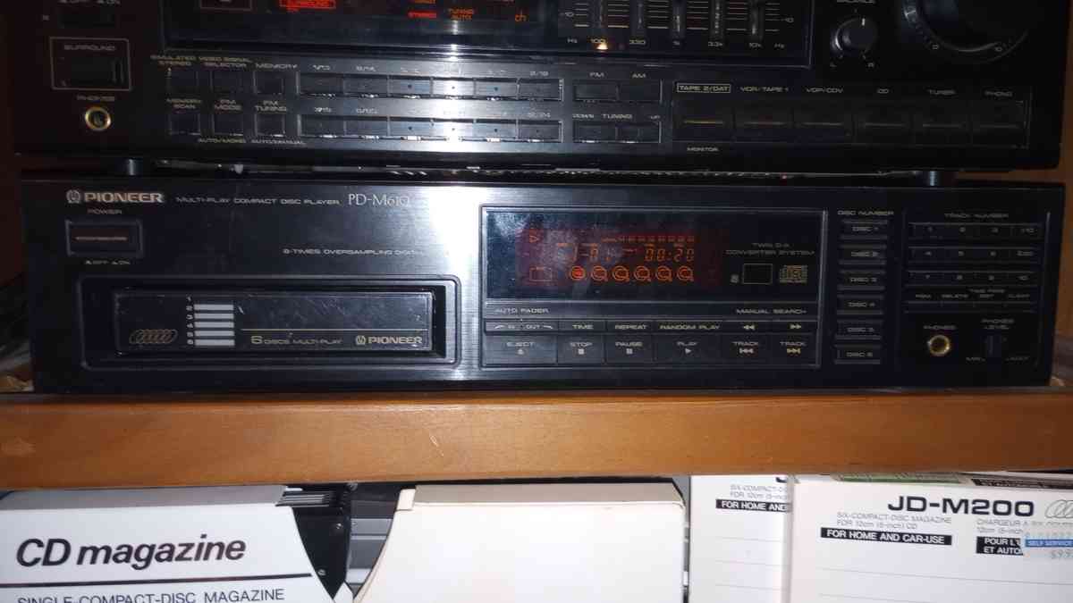 1989 Pioneer PDM610  Compact Disc Changer Vintage W Instruct