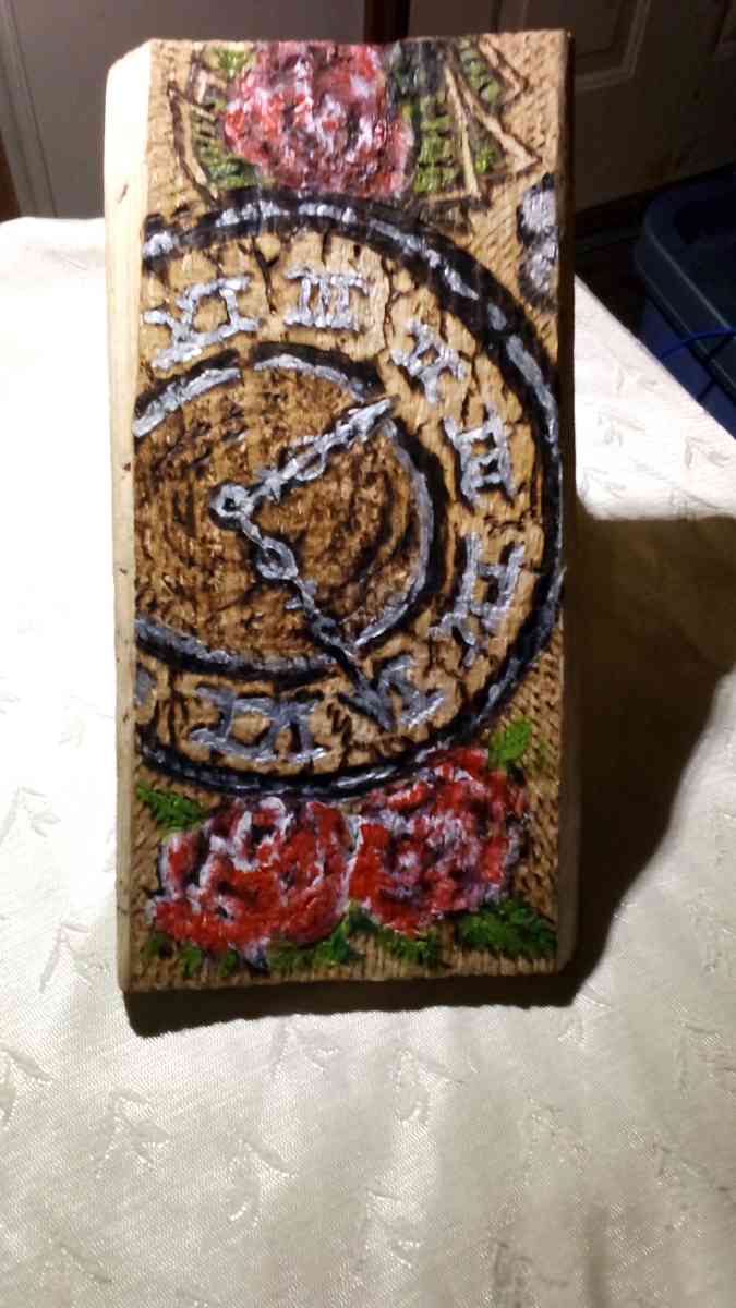 original painting wood burning