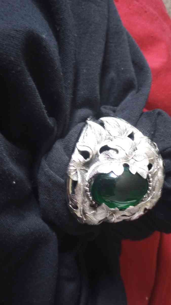 sterling silver bracelet with emerald