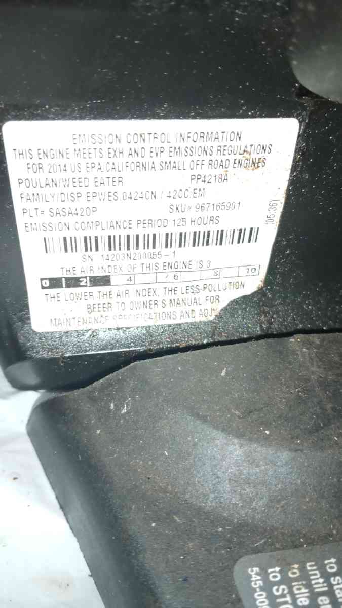 Poulan Pro chain saw pp4218a42cc