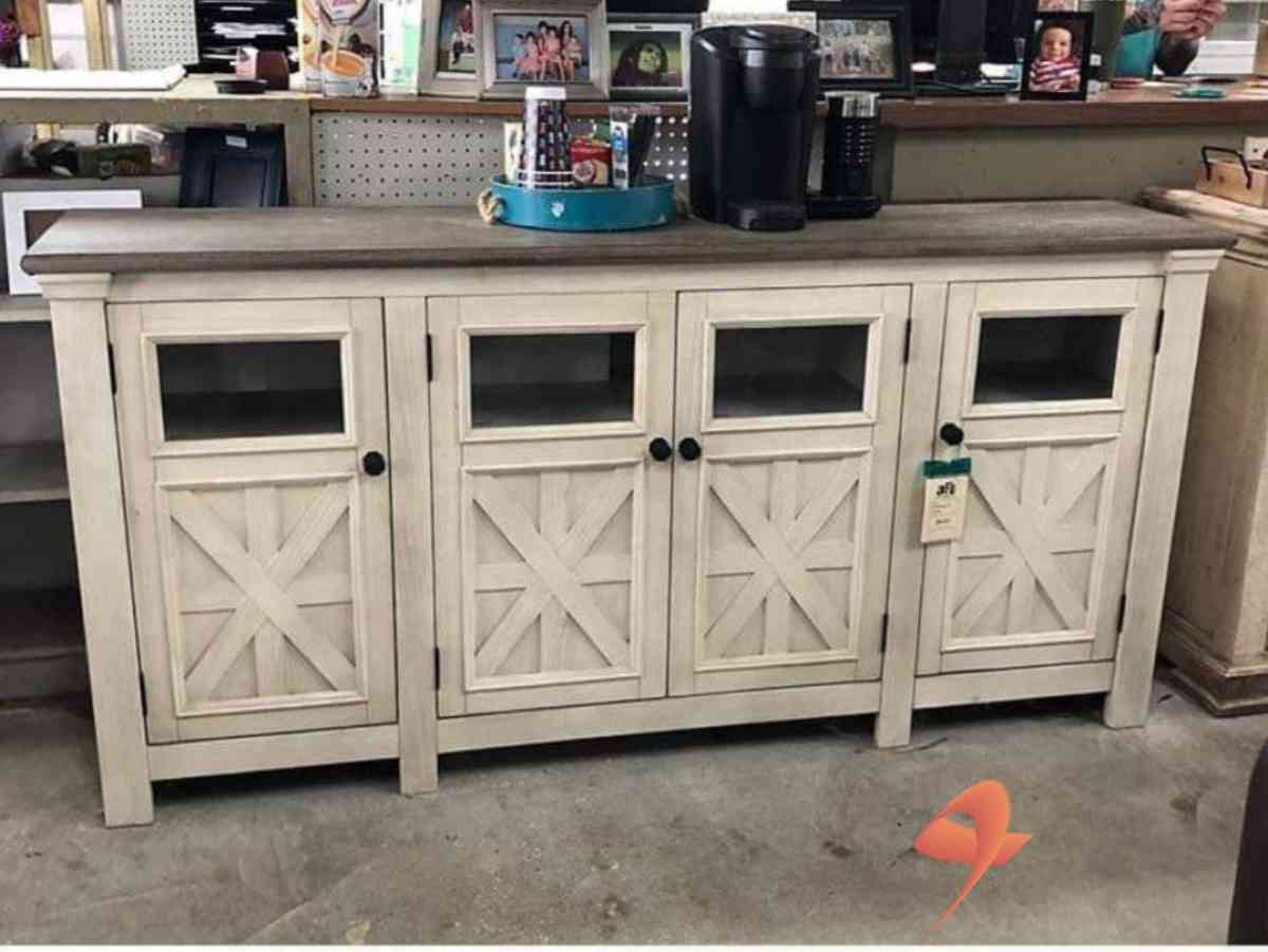 Bolanburg two tone 74 tv stand