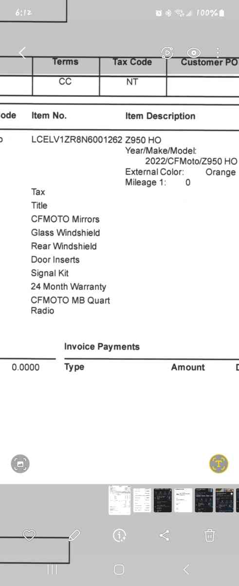cf moto z950 ho sport utv with 60 miles and tons of upgrades