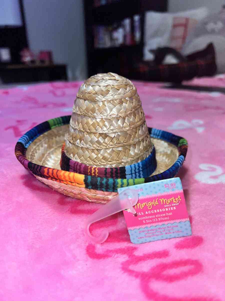 sombrero straw hat for dolls