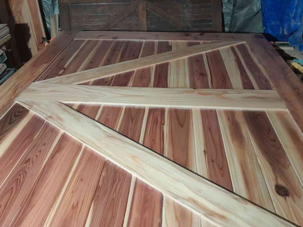 2 Redwood sliding barn doors 74x84 inches each other sizesto
