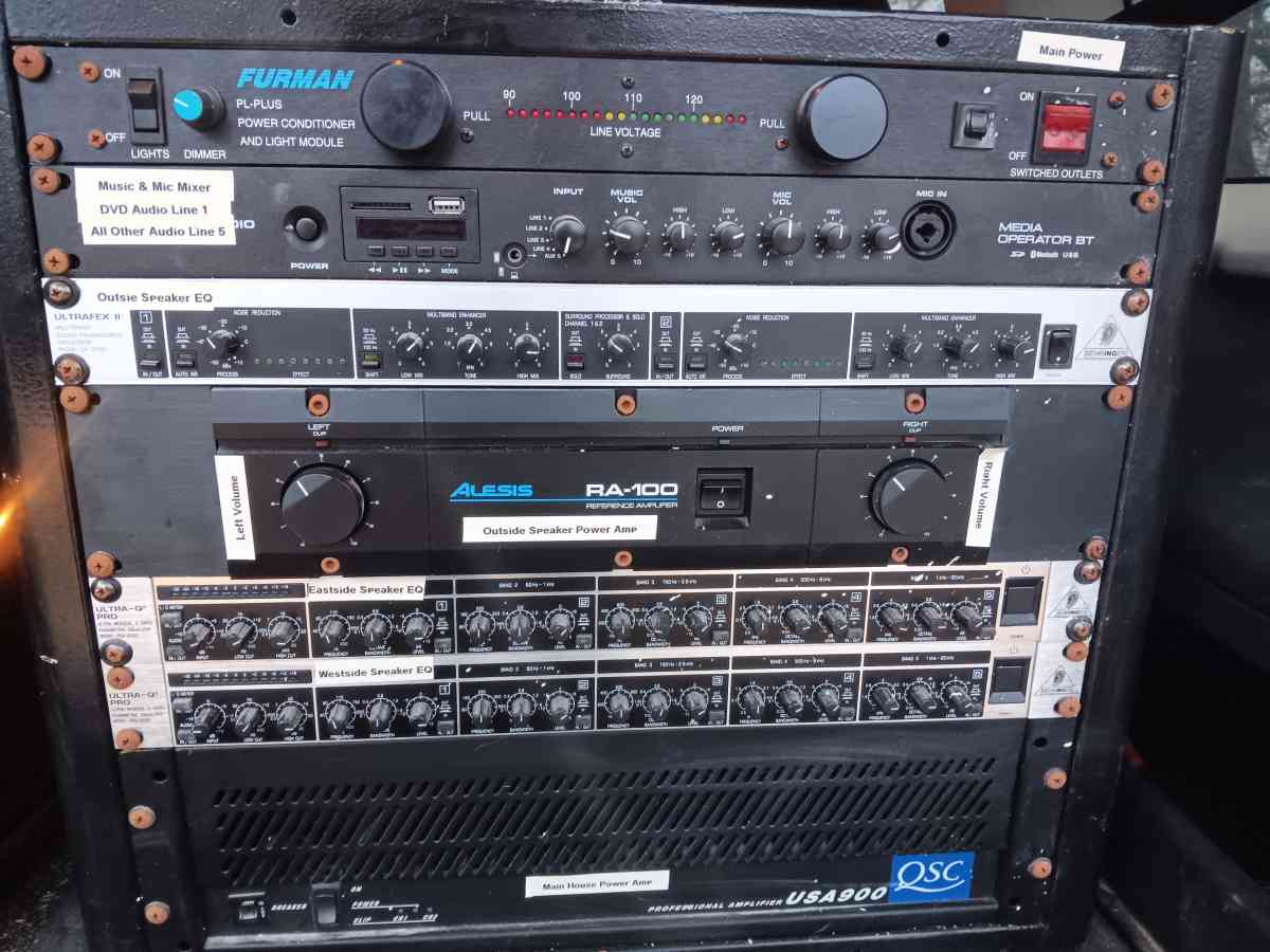 Outside Amp with 4 speakers