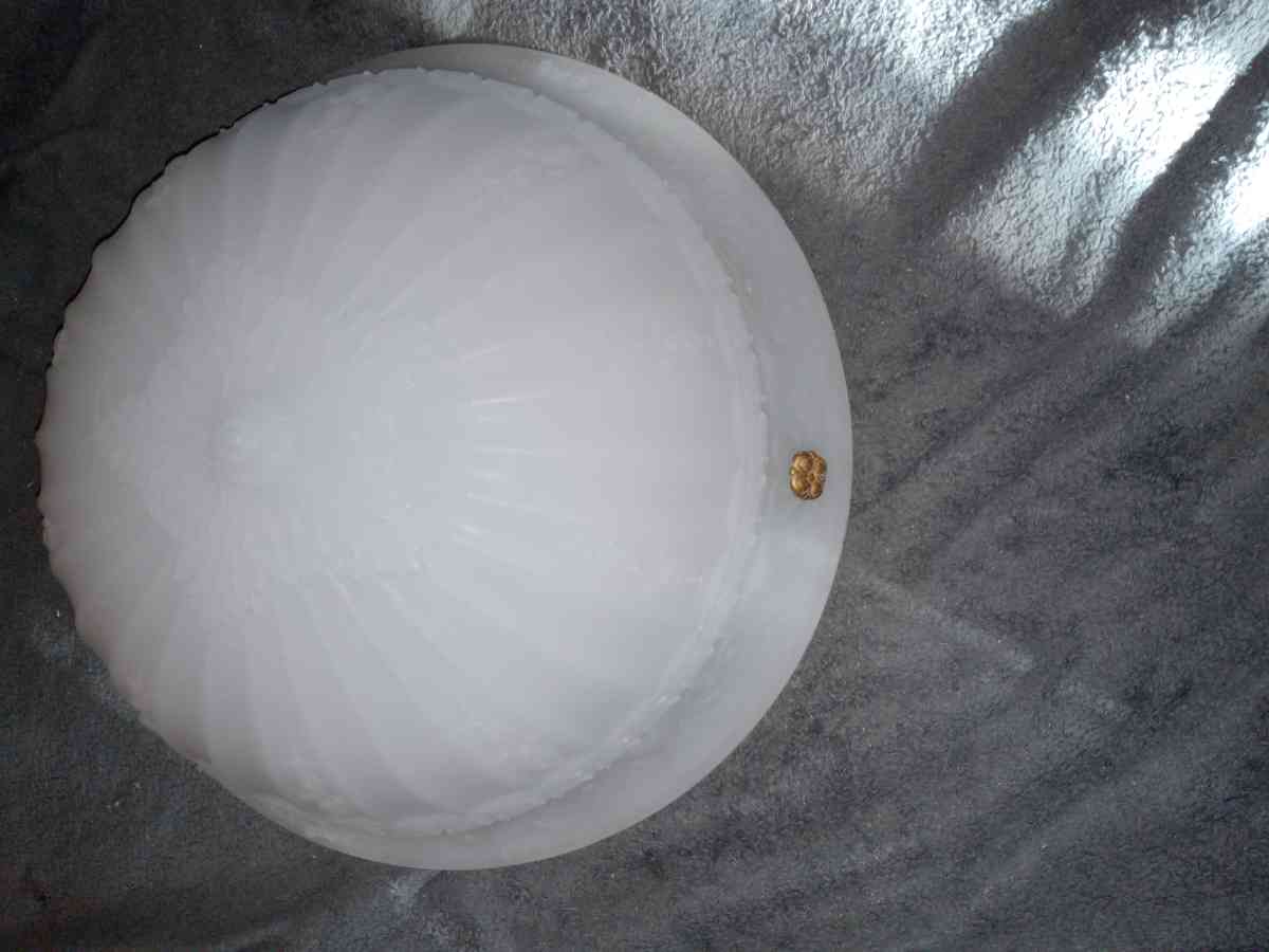 Antique fluted pendent bowl lights