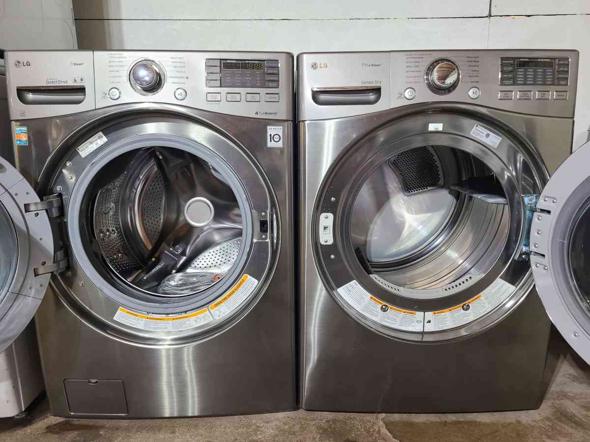 Stainless Steel LG Front Load Washer and Dryer Set