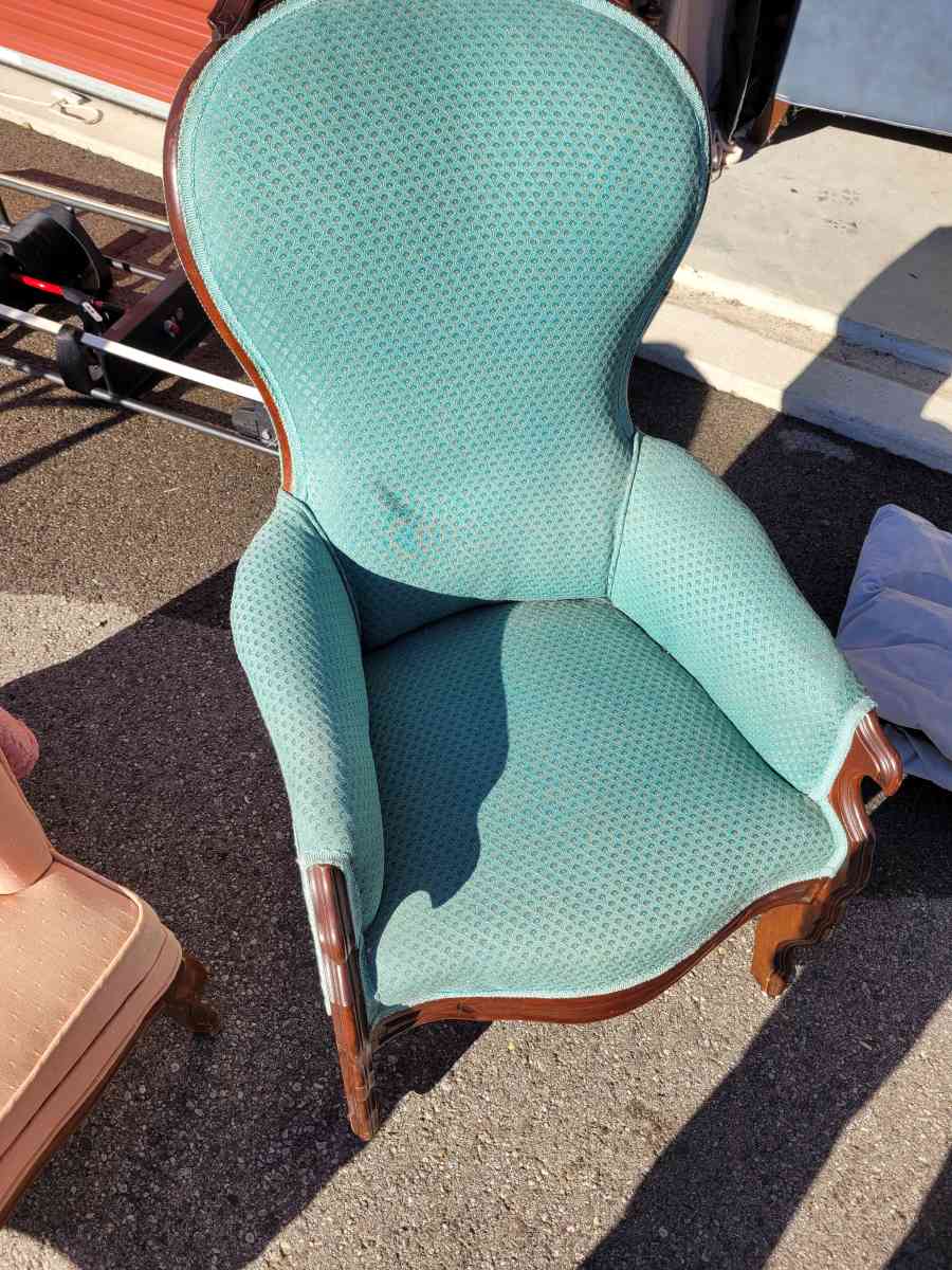 reupholstered wooden chair