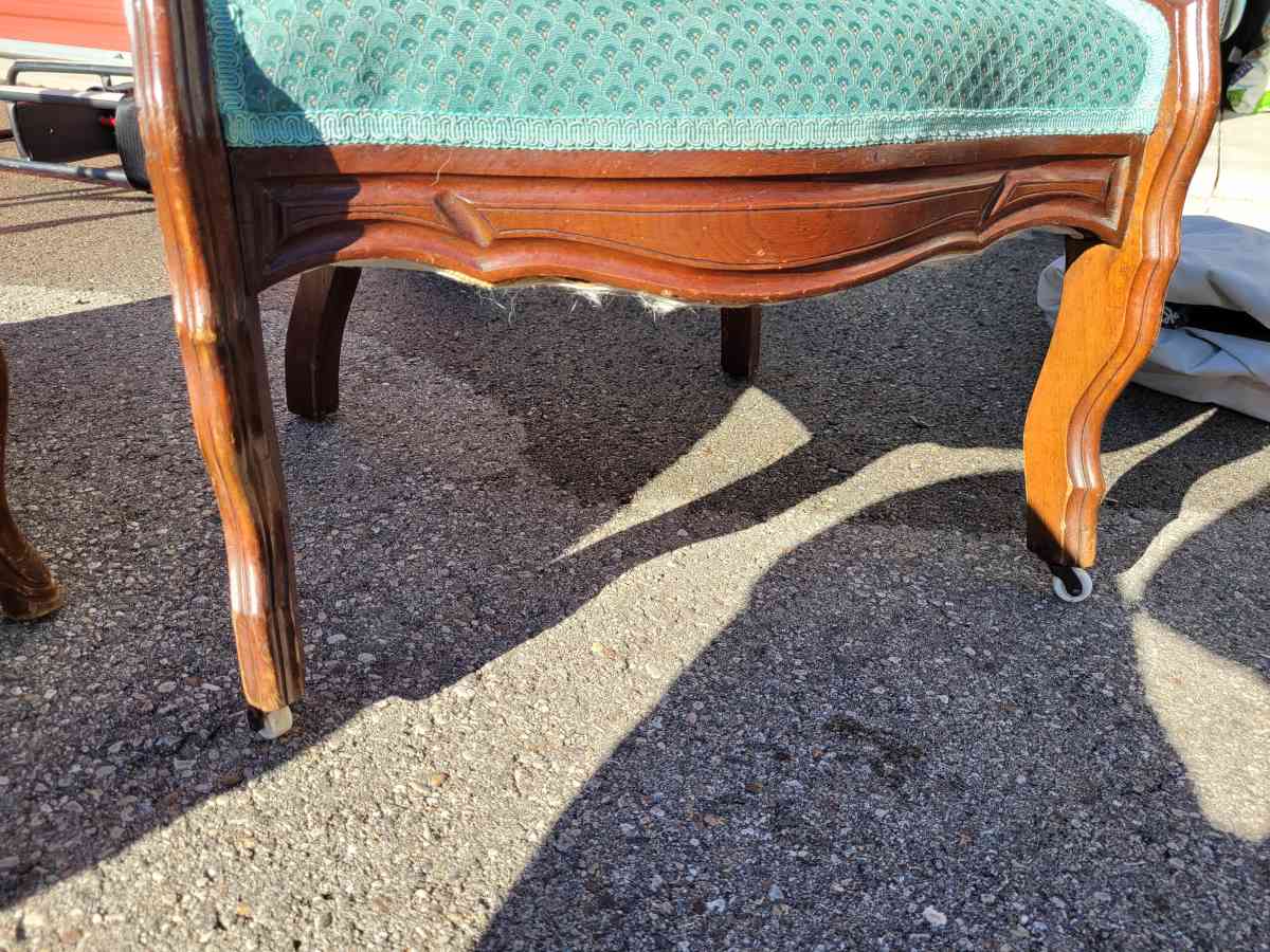 reupholstered wooden chair