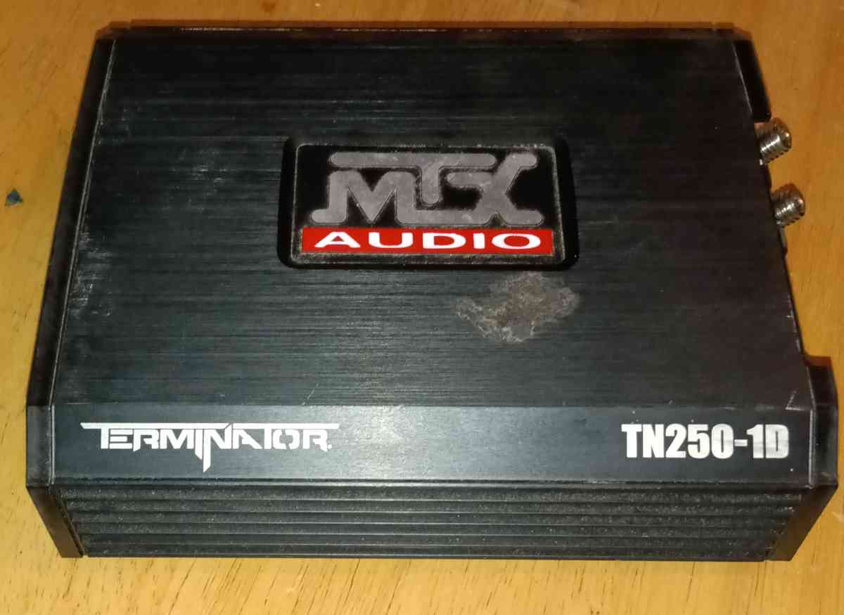 2 Terminator MXT Audio Subs in Box MXT 1200 Watt Amp