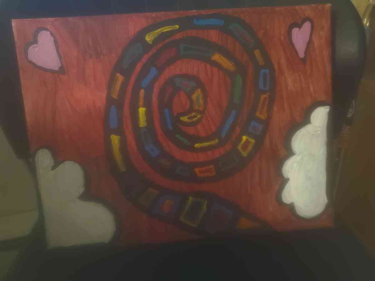 Rainbow Road Acrylic Original Abstract Painting Portland