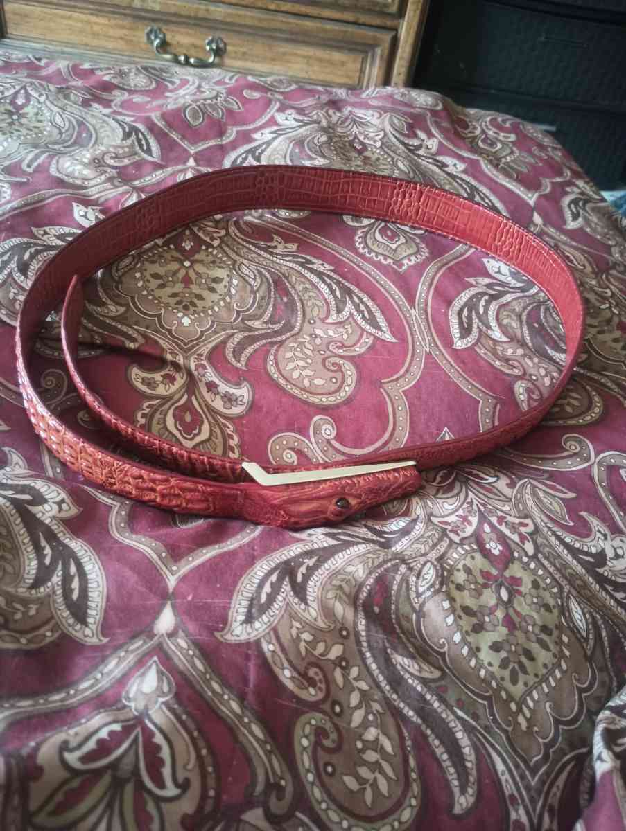 Brown Alligator belt for a man