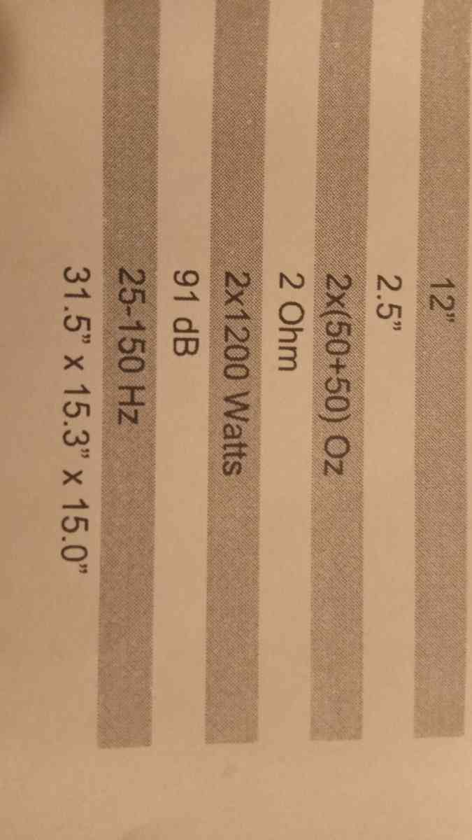 2 12 2400watt in a glow bandpass box