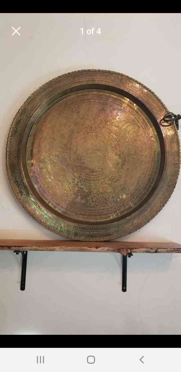 Vintage Brass Tray Tabletop