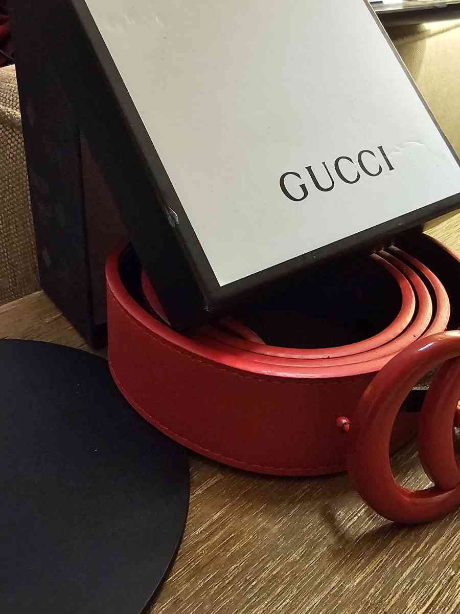 Candy Apple Red Gucci belt