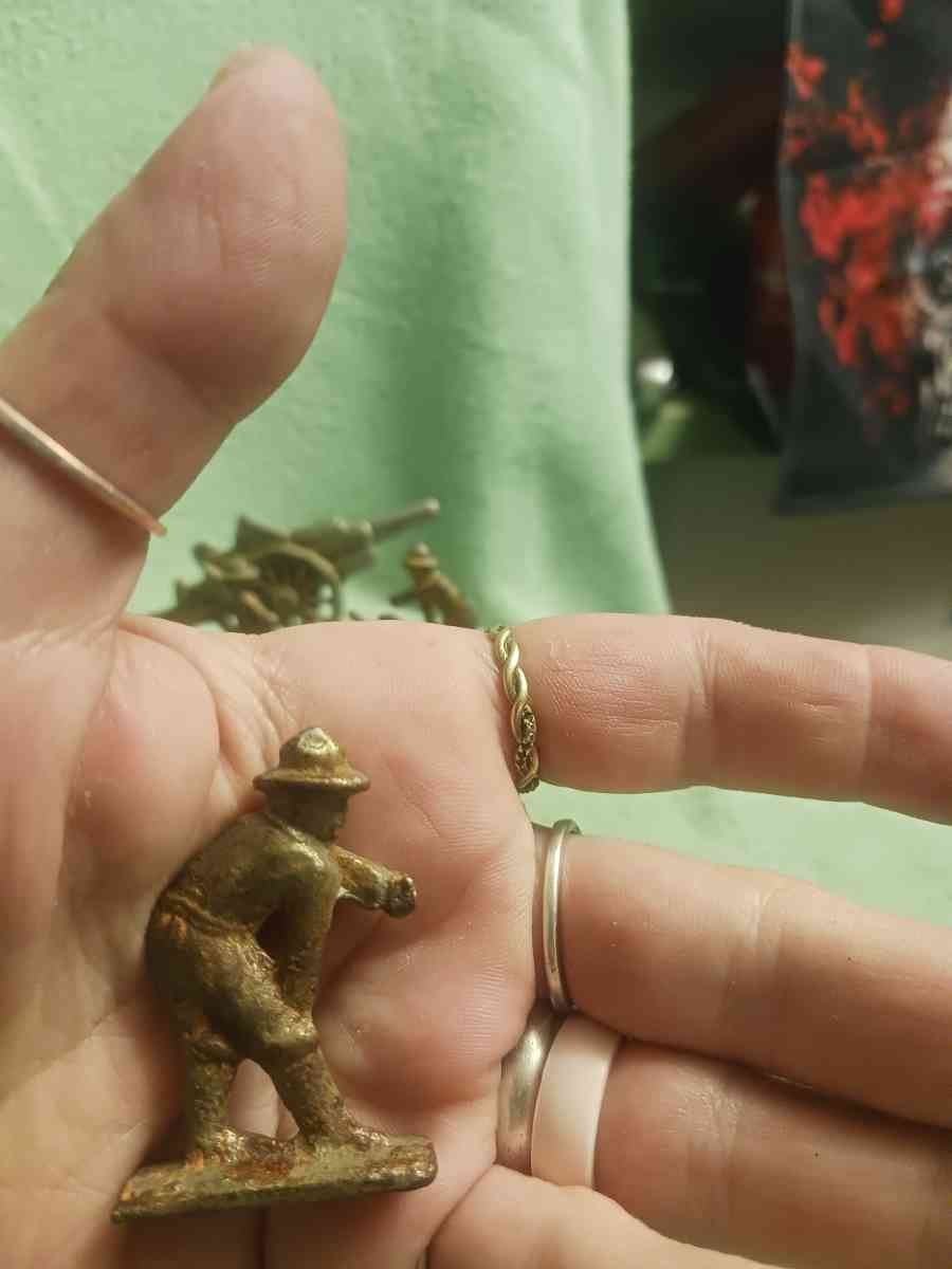 very old civil war brass figurines