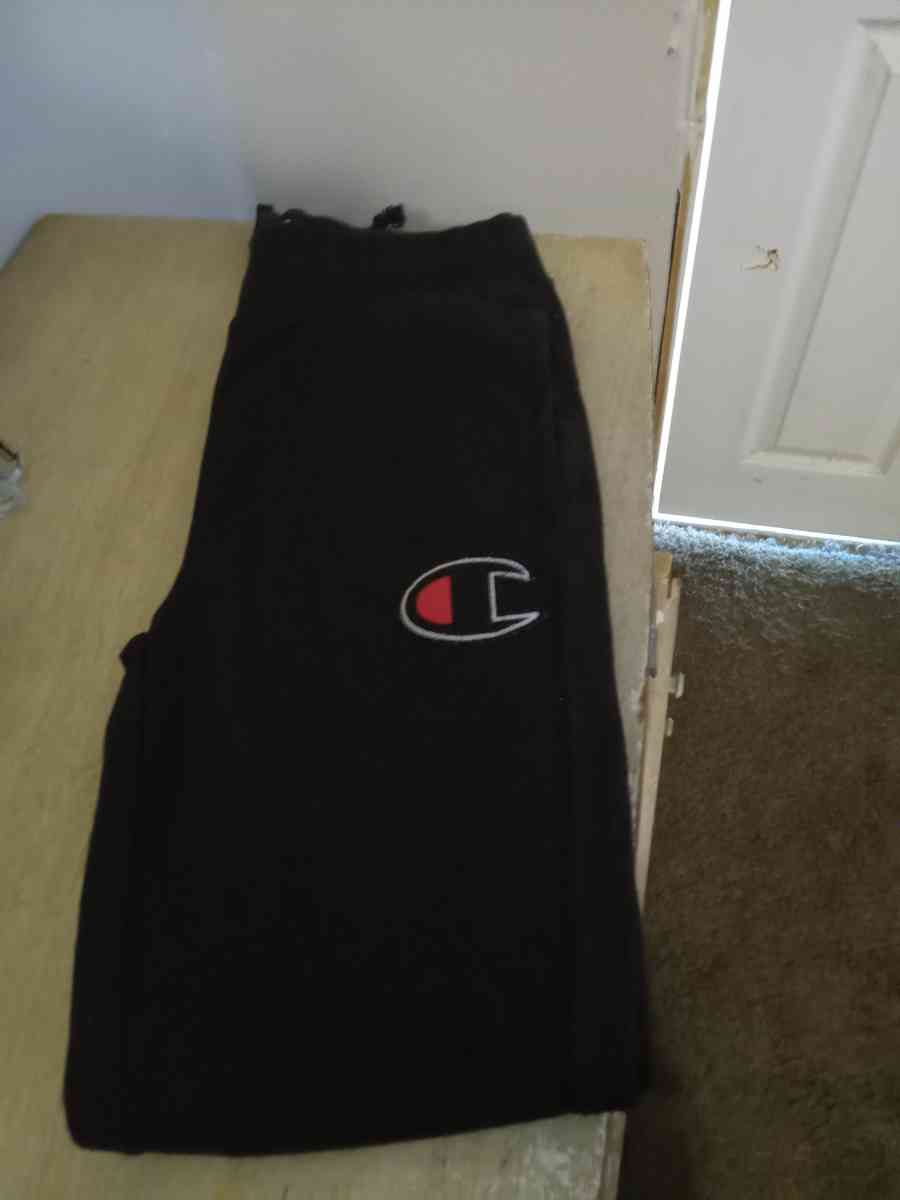Mens Small Black Champion Jogger Sweats