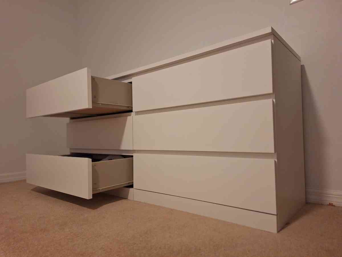 Dresser White 6 drawers