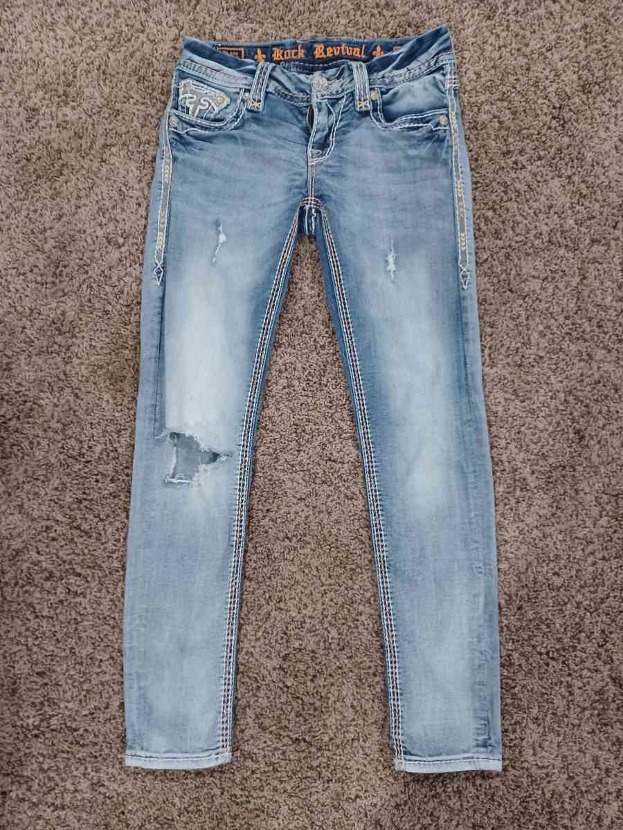 WOMENS ROCK REVIVAL JEANS ALL SZ 26