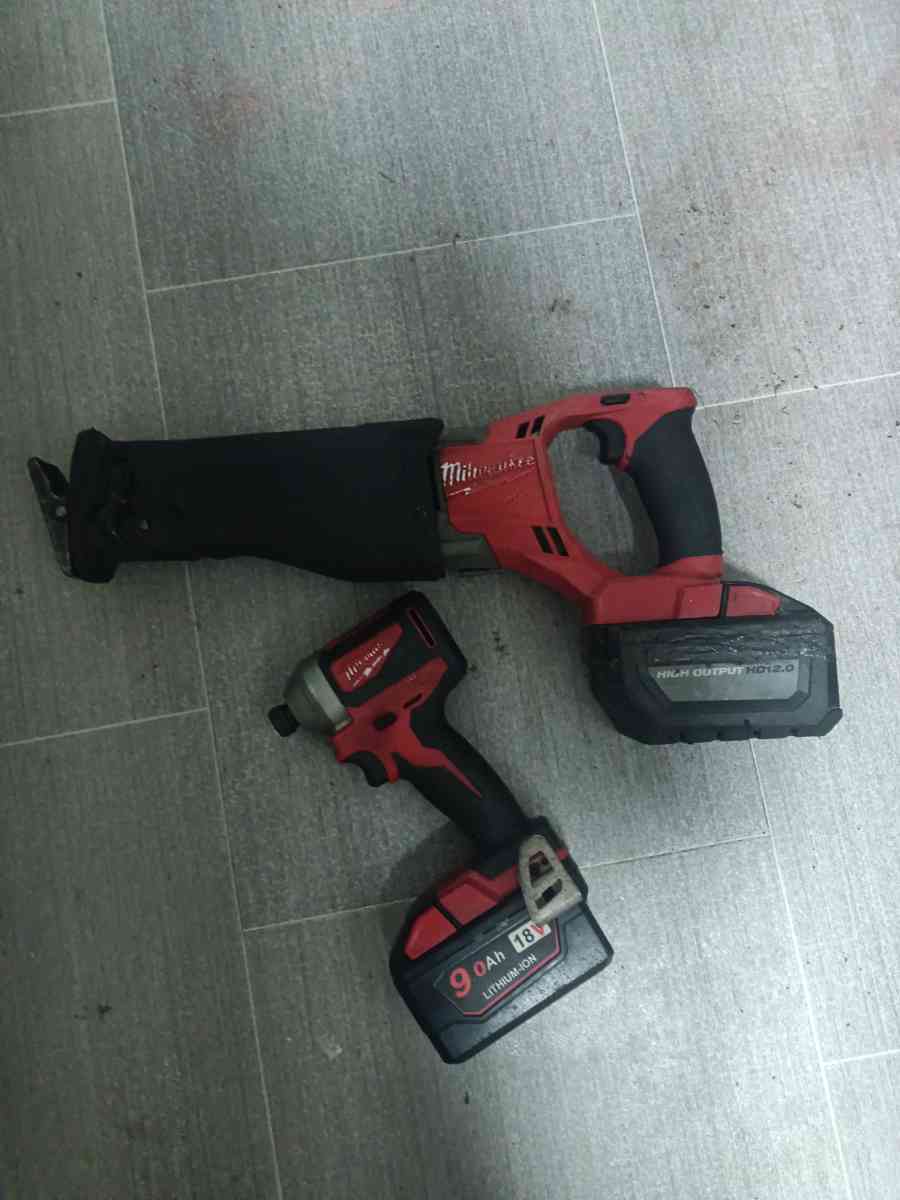 millwakee fuel sawzall and impact driver