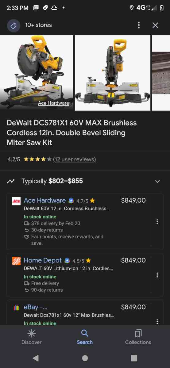 DeWalt Chop Saw And Miter Saw Combo