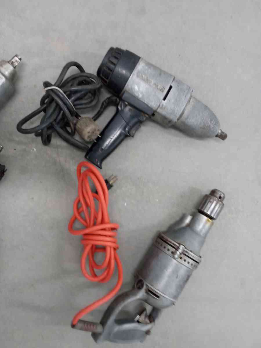 lot of 3 BD and Miller falls duty Air tools