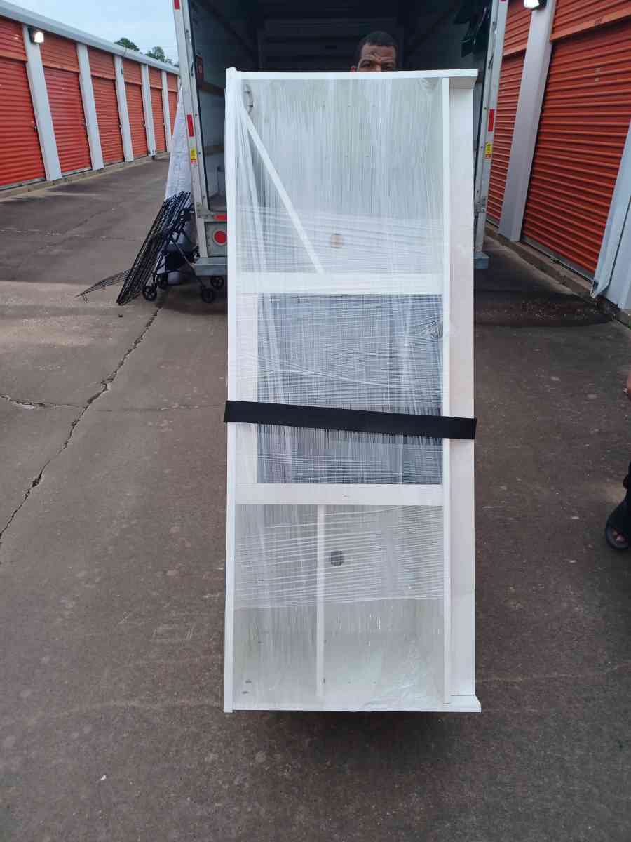 fridge washer dryer combo and fire place TV stand