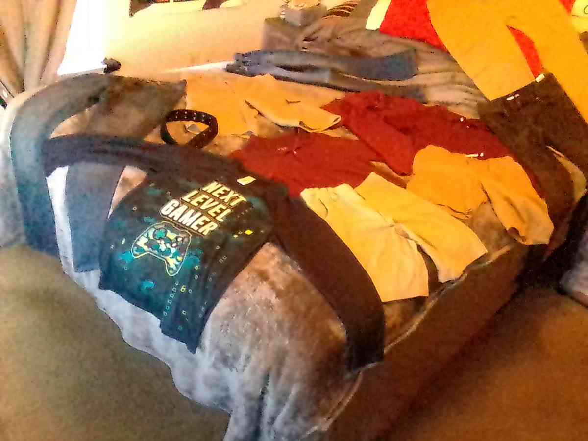 bundle deal boys clothes size 14 to 16 and black belt