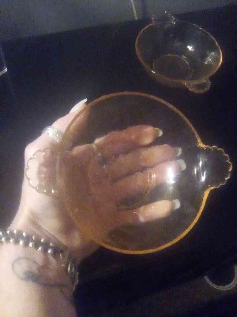 Rare Pink Depression Glass Individual Fruit Bowls