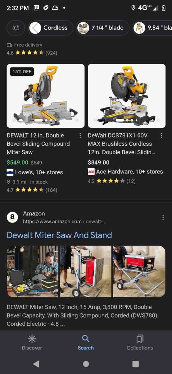 DeWalt Chop Saw And Miter Saw Combo