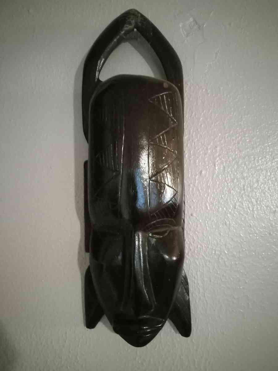 West African wood curved Female Statue