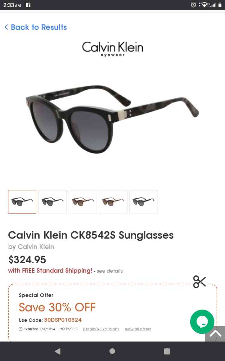 Calvin Klein sunglasses