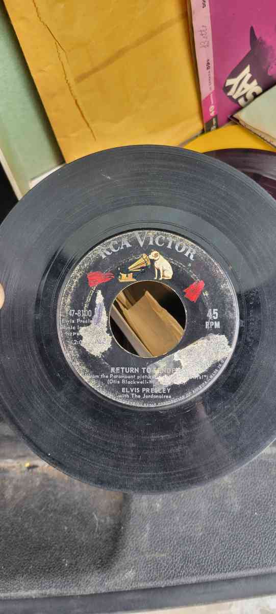 45 records Elvis Presley and Ray Charles