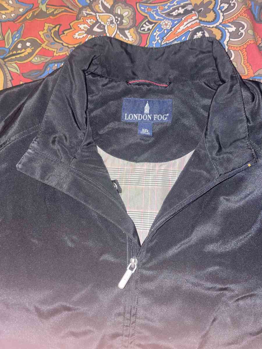 2X mens black London fog coat  jacket