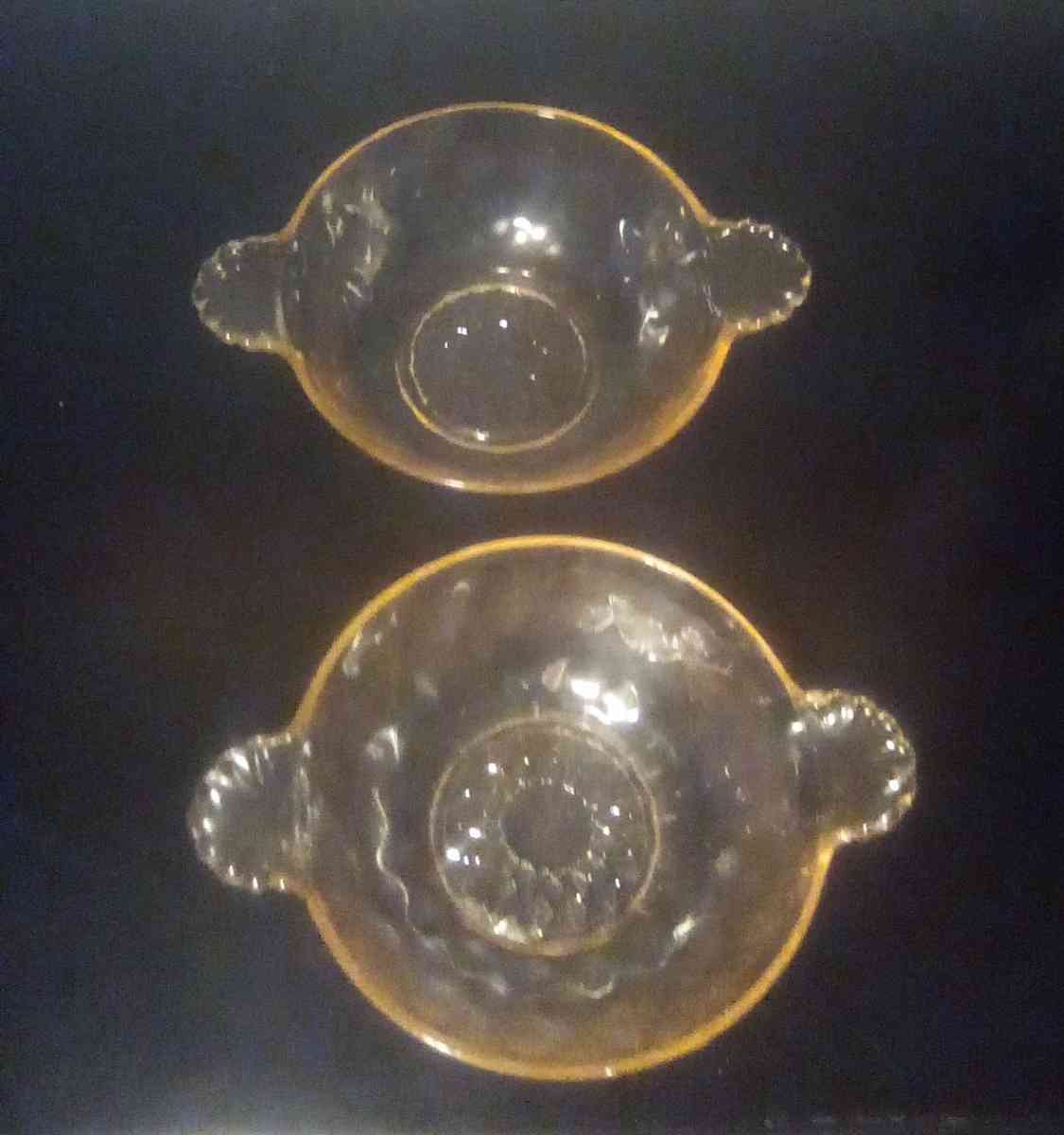 Rare Pink Depression Glass Individual Fruit Bowls