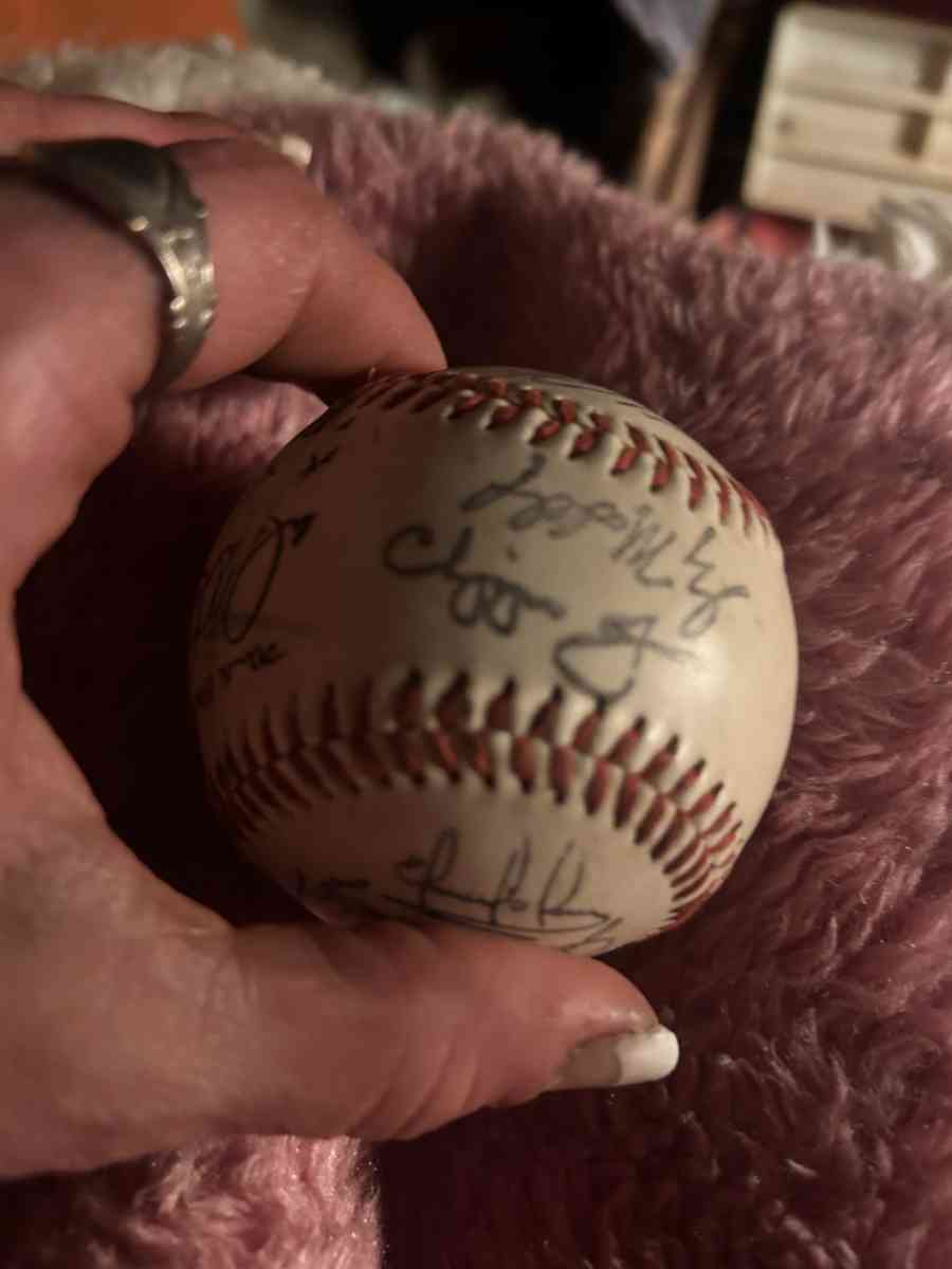 baseball signed by braves team owner